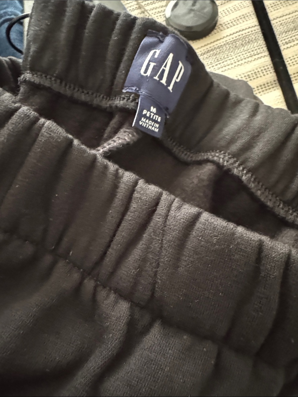 GAP Black Cozy Elastic Waist Sweatpants